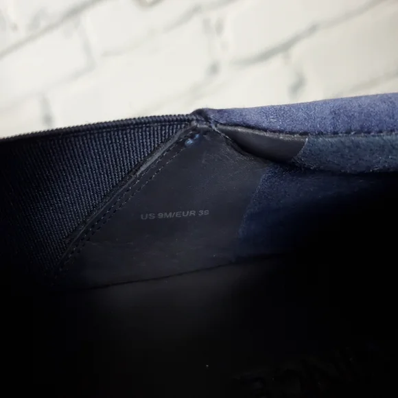 Vince Warren Blue Satin Slip On Sneakers - Picture 8 of 8